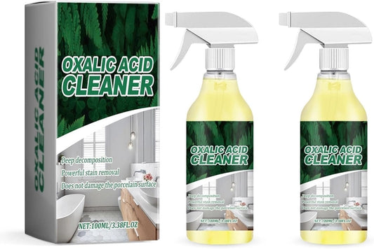 Multi-purpose oxalic acid stain removal spray in a pack of two, designed for cleaning and stain removal in creams, gels, and sprays.