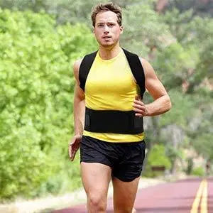 Back and abdomen support belt by 1238, ergonomic back brace designed for pain relief and lumbar support.