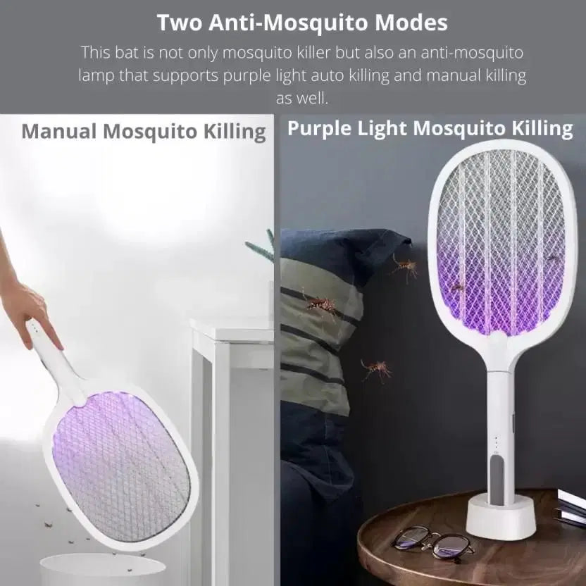1238 Grab Kart mosquito killer racket bat with electric grid for effective insect elimination, handheld design for easy use.