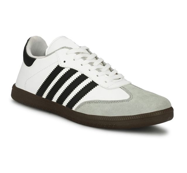 Anjrs Men's Casual Sports Shoes in black and white, comfortable running and casual style for boys and men, brand 1889