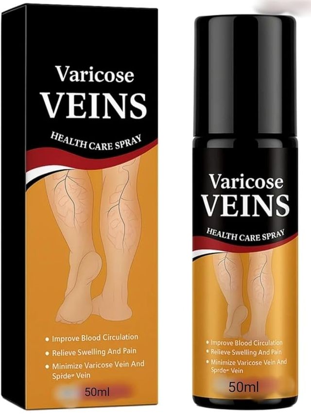 Varicose veins spray by 16182 in a 2-pack, featuring a convenient spray bottle for leg vein relief.
