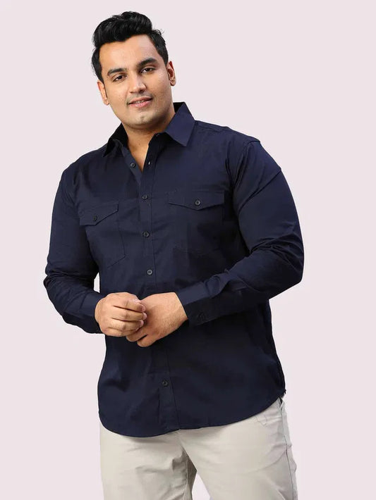 Men's cotton blend double pocket full sleeve shirts by 6824, shown in a pack of two, featuring button-up style and classic design.