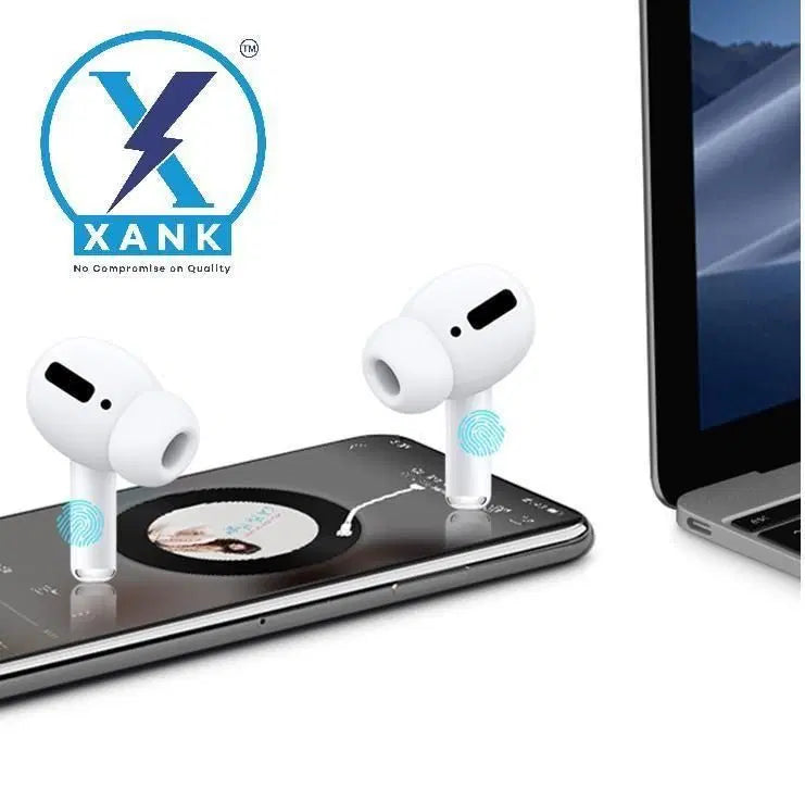 White 1238 AirPods Pro wireless earbuds with charging case and sensor-enabled Bluetooth headset, true wireless earphones.