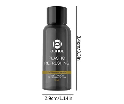 Two plastic revitalizing coating agents in bottles for car brushes and dusters, branded 18058.