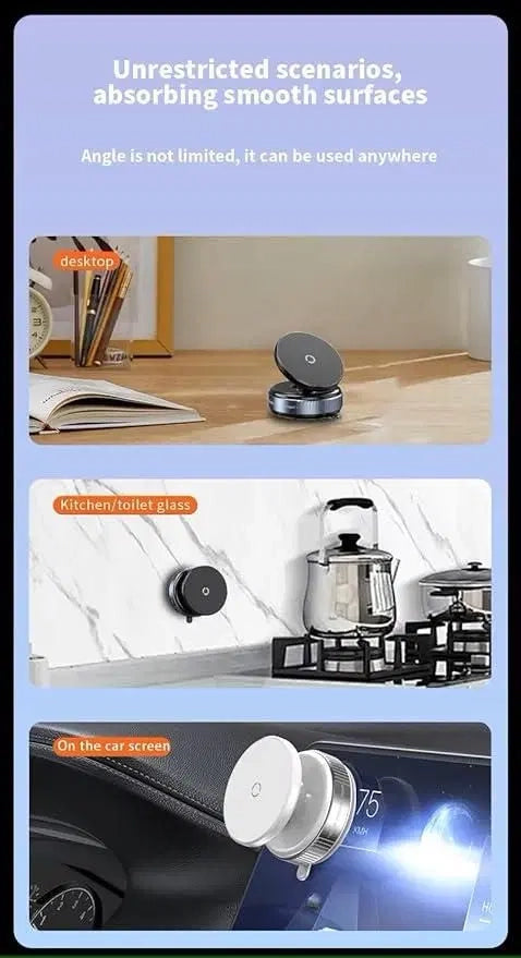 Magnetic suction phone holder for cars by 19202, securely attaching smartphones to vehicle dashboards with a strong magnetic grip.