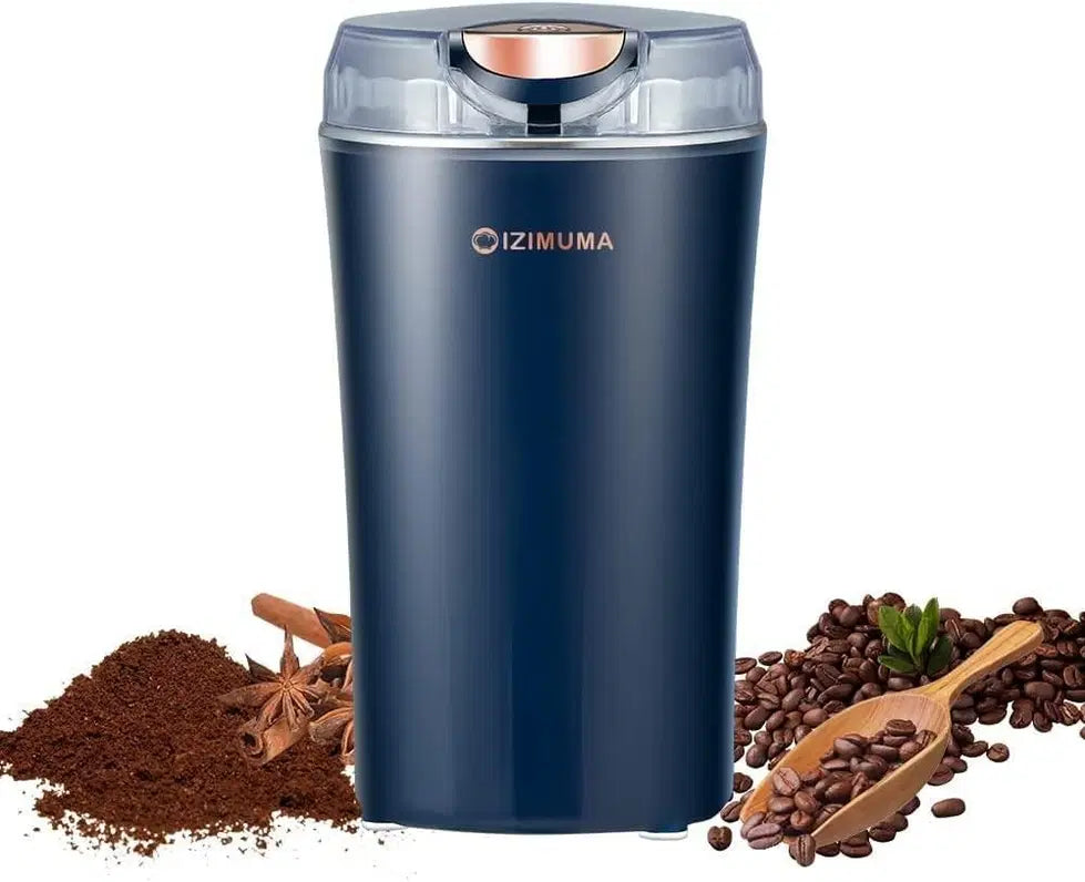 Electric coffee grinder by 1238 in a random color, featuring a compact design for fresh ground coffee.
