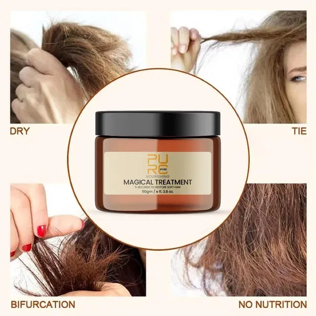 Pure Magical Treatment 5 Second Hair Restoring Curler 110g pack, showing the sleek, compact styling tool for soft, healthy hair.