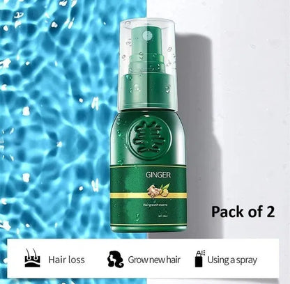 Japanese Hair Growth Spray by 18058, 100ml bottle, shown with spray nozzle, designed to promote hair growth and thickness.