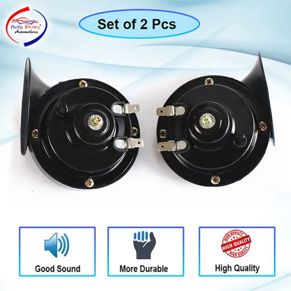 Air Electronic Snail Horn for cars, by 25560, with car sponges, shown in the image with a sleek electronic horn design.