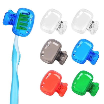 Set of four 18279 toothbrush cases with protective covers for bathroom and travel use, made of durable plastic material