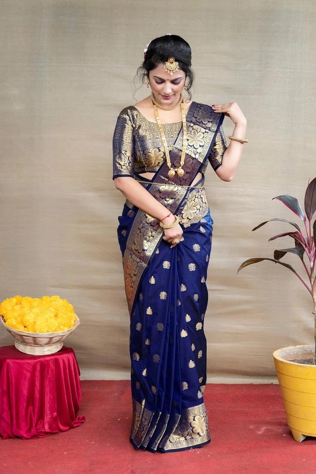 Purple Banarasi Silk woven design saree for women, 6.3 meters, from brand 6246, showcasing intricate traditional craftsmanship.