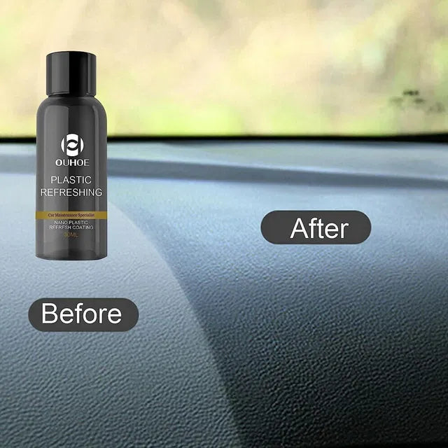 Pair of 18058 Plastic Revitalizing Coating Agents for car brushes and dusters, designed to restore plastic surfaces.
