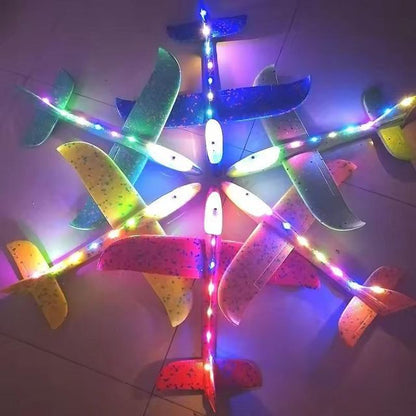 Large 33cm foam glider plane from 19357, an electronic toy with colorful wings and a sleek design for outdoor flying fun.