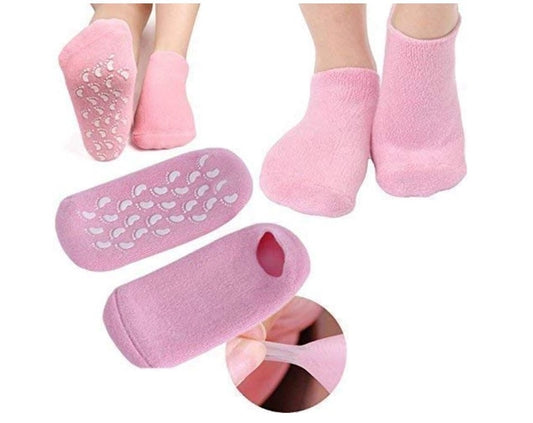 Moisturizing silicone gel spa socks from brand 19378, soft and flexible for skin hydration and foot care.
