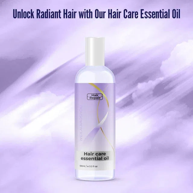 Hair curler with a 100ml bottle of 16182 Hair Repair Essential Oil for nourishing and repairing damaged hair.