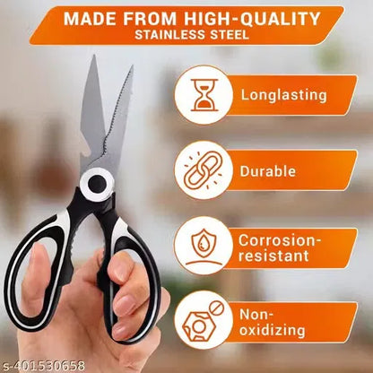 Kitchen scissors from 13162 brand, featuring stainless steel blades and ergonomic handles, ideal for kitchen cutting tasks.