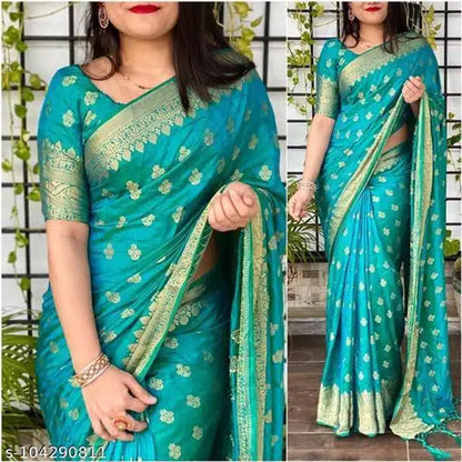 Brown Jacquard saree for women with intricate woven patterns, 6.3 meters long, styled by 6246.