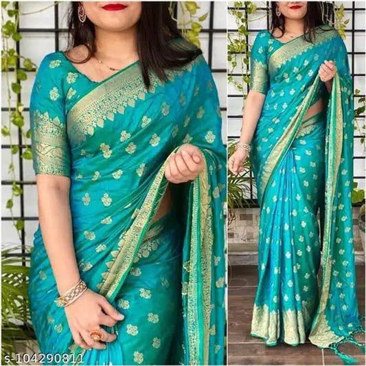 Brown Jacquard saree for women with intricate woven patterns, 6.3 meters long, styled by 6246.