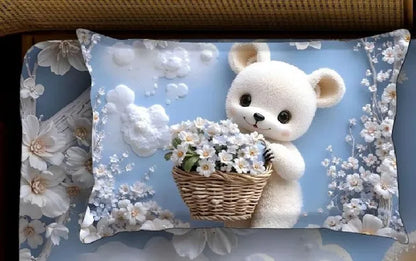 Heavy 7D digital glace cotton super king bedsheet with printed design and two pillow covers, measuring 110x110 inches.