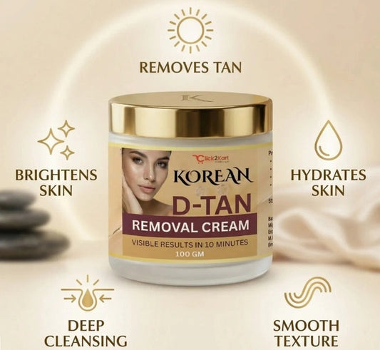 Two tubes of 35930 Korean D-Tan Removal Cream for face and body, featuring sleek packaging with blue and white design.
