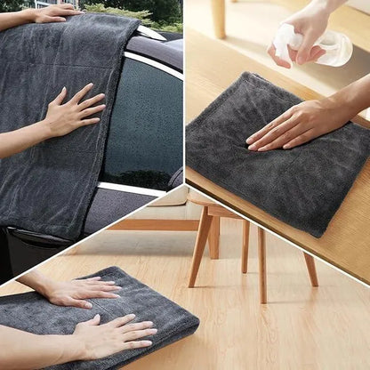 Thickened ultrafine fiber car cleaning towel from 30839, showing soft, highly absorbent microfiber fabric for vehicle detailing.