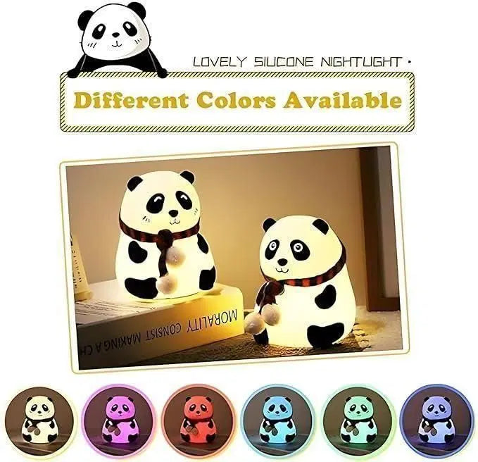 Cute panda stuffed animal lamp for kids by 1238, featuring a soft plush panda with a gentle glowing light.