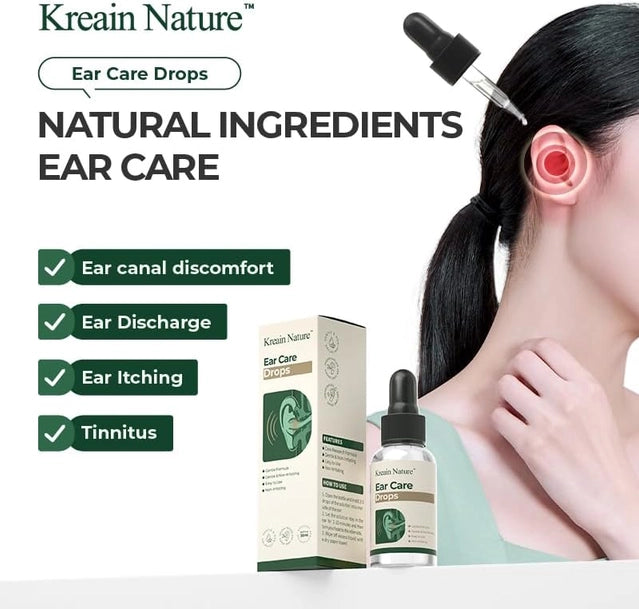 Pack of 2 25560 ear care drops in a cream or gel form, shown in a clear container with a white cap for ear relief.