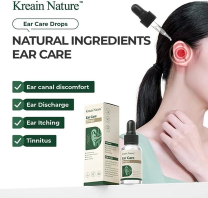 Pack of 2 25560 ear care drops in a cream or gel form, shown in a clear container with a white cap for ear relief.