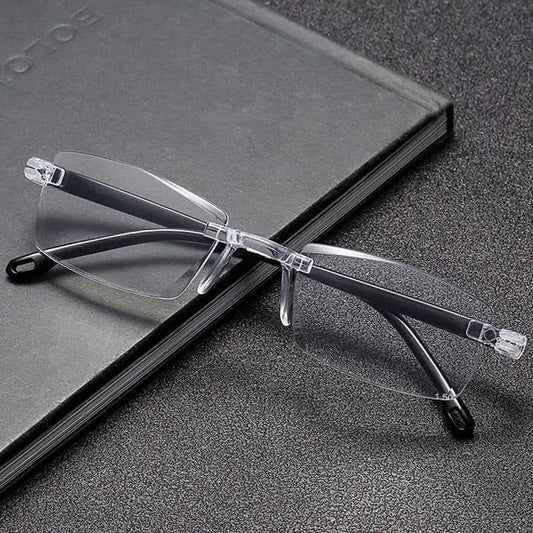 Pair of 3D reading glasses from brand 25544, designed for daily use, with clear lenses and comfortable fit.