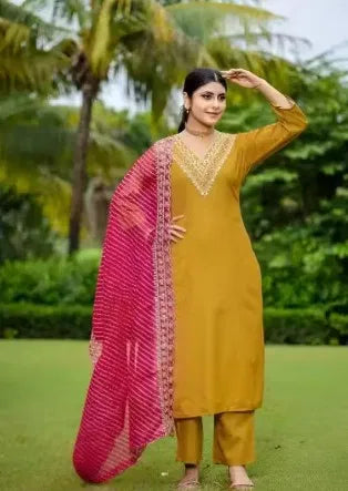 Women's kurta set with matching dupatta and bottomwear by 15801, featuring a stylish kurta, vibrant dupatta, and coordinated bottom.