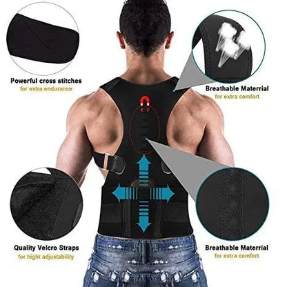 Back and abdomen support belt from 1238, a back brace designed to provide pain relief and support for the lower back and abdominal area.