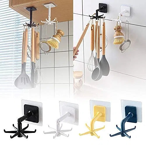 Wall-mounted adjustable hookah hook sticker from 31446, showing the hook with a flexible angle for easy hanging.