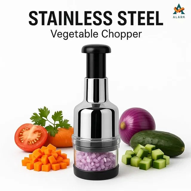 Manual vegetable chopper and slicer from 18281, compact hand tool for chopping and slicing vegetables quickly and easily.