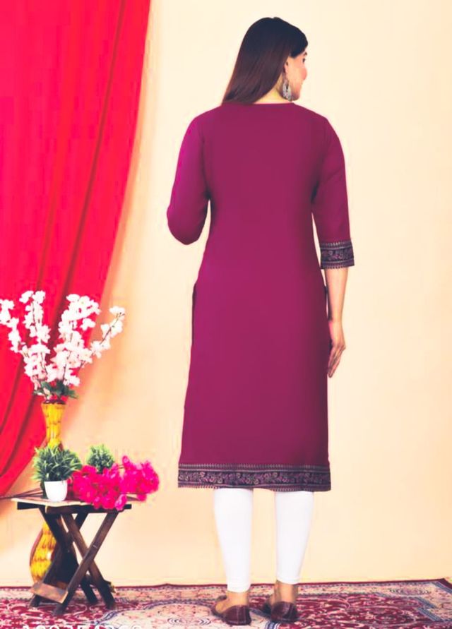 Women’s Kurti by 6164, traditional Indian women's kurti with intricate embroidery, shown in vibrant fabric and stylish design.