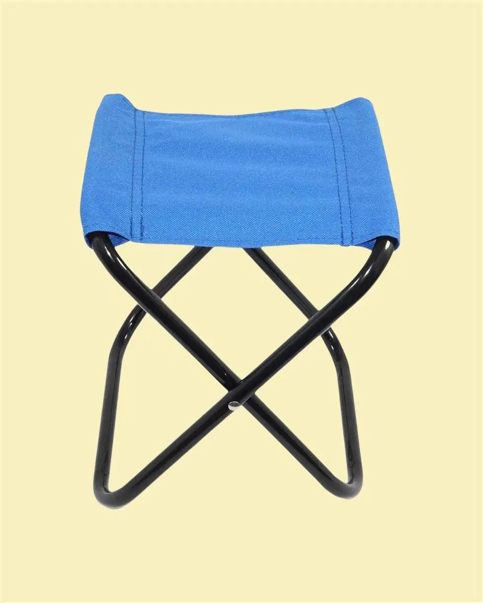 Small folding camping stool chair from 1238, featuring a compact, lightweight design ideal for outdoor survival kits.