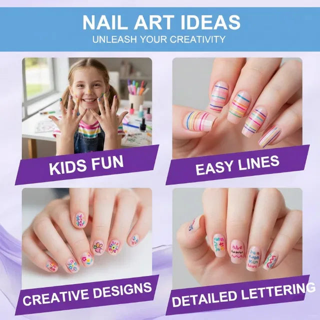 Colorful Nail Art Markers for nail design, featuring vibrant tips for detailed nail art creation, by 26041.