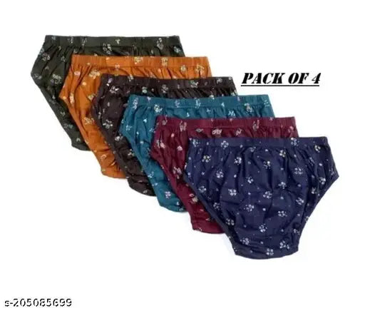 Pack of 4 women's hipster multicolor briefs from 18944, featuring comfortable, stylish women's briefs in vibrant colors.