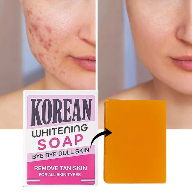 Two Korean whitening soap bars from 5912, designed as shaving soap with a smooth, clean appearance in the image.
