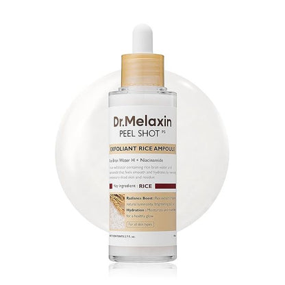 Two 9242 Rice Peel Glow Serum Ampoule packs, featuring clear bottles with dropper applicators, designed for skincare.