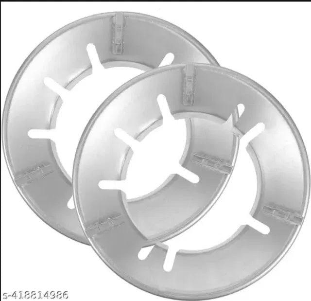 Two gas saver burner stands with support rings for gas stoves, designed as replacement parts for efficient wok cooking.