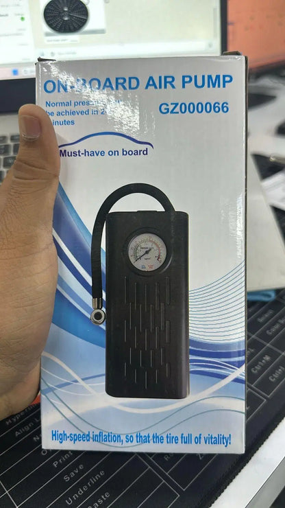 Portable 1238 air compressor tire inflator with digital display and air hose for quick, easy tire inflation.