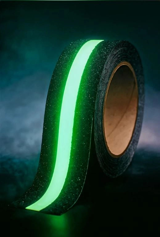 Anti-slip glow tape 5 meters by 19202, adhesive tape with glowing surface for safety and traction.