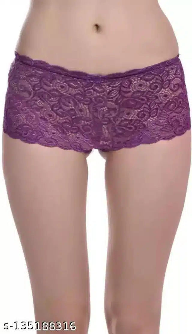 Purple women's net briefs in 7XL size from 8588, featuring a sheer, lightweight design and comfortable fit.