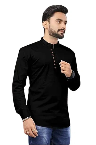 Men's slim fit full sleeve cotton kurta set in beige from 6824, featuring a stylish and comfortable traditional men's kurta.
