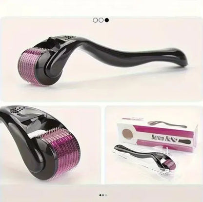 Titanium derma roller with 0.5mm microneedles for hair growth, compact hair rollers and curlers, brand 19378