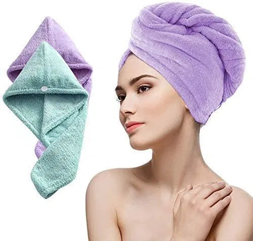 Ultra-soft coral fleece hair drying cap with cloud texture, featuring a cozy, plush bath towel design by 26072.