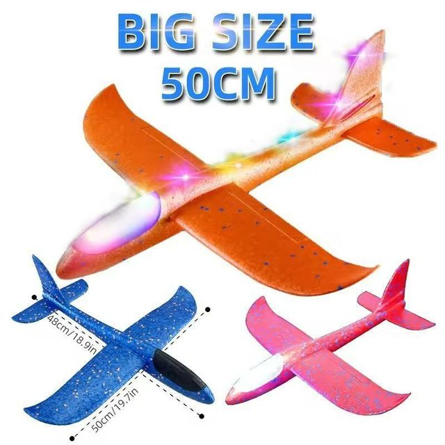 Large 33cm foam glider plane from 19357, an electronic toy with a sleek design perfect for outdoor flying and fun.