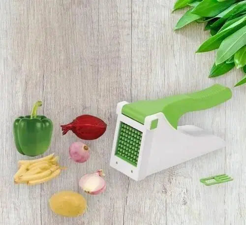 Manual vegetable slicer and potato chopper from 1238, sturdy stainless steel blades for efficient chopping and slicing.