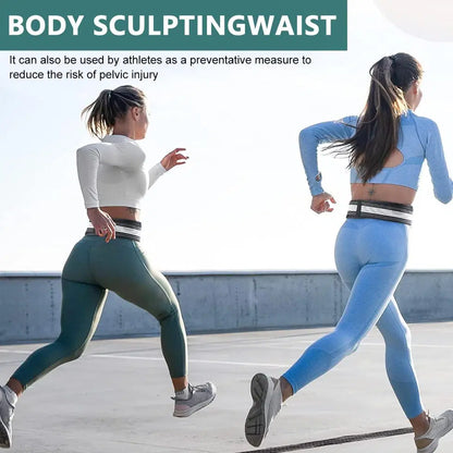 Lower back support brace by 1238, showing adjustable straps and lumbar compression for men and women.