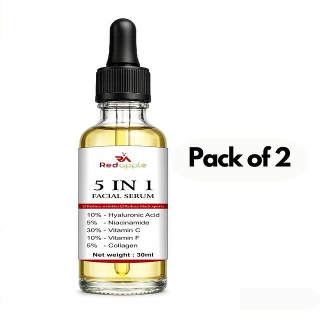 Two 60 ml bottles of 18058 lip serum, 5-in-1 facial serum for lip care, in clear packaging showing the product inside.
